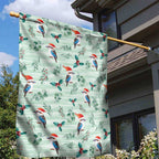 Australia Christmas Garden Flag Aussie Kookaburra Watercolor Seamless Style - Aussie Hoodie