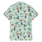 Australia Christmas Hawaiian Shirt Aussie Kookaburra Watercolor Seamless Style - Aussie Hoodie