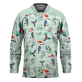 Australia Christmas Hockey Jersey Aussie Kookaburra Watercolor Seamless Style - Aussie Hoodie