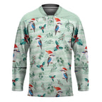 Australia Christmas Hockey Jersey Aussie Kookaburra Watercolor Seamless Style - Aussie Hoodie