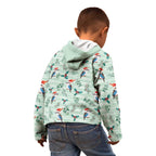 Australia Christmas Kid Hoodie Aussie Kookaburra Watercolor Seamless Style - Aussie Hoodie