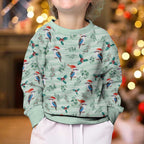 Australia Christmas Kid Ugly Christmas Sweater Aussie Kookaburra Watercolor Seamless Style - Aussie Hoodie
