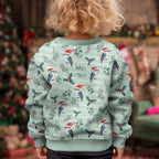 Australia Christmas Kid Ugly Christmas Sweater Aussie Kookaburra Watercolor Seamless Style - Aussie Hoodie