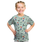 Australia Christmas Kid T Shirt Aussie Kookaburra Watercolor Seamless Style - Aussie Hoodie