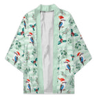 Australia Christmas Kimono Aussie Kookaburra Watercolor Seamless Style - Aussie Hoodie