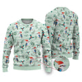 Australia Christmas Ugly Christmas Sweater Aussie Kookaburra Watercolor Seamless Style - Aussie Hoodie