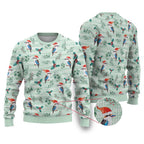 Australia Christmas Ugly Christmas Sweater Aussie Kookaburra Watercolor Seamless Style - Aussie Hoodie