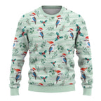 Australia Christmas Ugly Christmas Sweater Aussie Kookaburra Watercolor Seamless Style - Aussie Hoodie