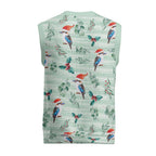 Australia Christmas Knitted V-Neck Vest Aussie Kookaburra Watercolor Seamless Style - Aussie Hoodie