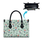 Australia Christmas Leather Bag Aussie Kookaburra Watercolor Seamless Style - Aussie Hoodie