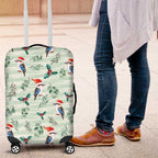 Australia Christmas Luggage Cover Aussie Kookaburra Watercolor Seamless Style - Aussie Hoodie