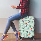 Australia Christmas Luggage Cover Aussie Kookaburra Watercolor Seamless Style - Aussie Hoodie