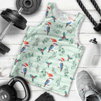 Australia Christmas Men Tank Top Aussie Kookaburra Watercolor Seamless Style - Aussie Hoodie