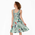 Australia Christmas Midi Dress Aussie Kookaburra Watercolor Seamless Style - Aussie Hoodie