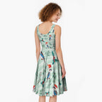Australia Christmas Midi Dress Aussie Kookaburra Watercolor Seamless Style - Aussie Hoodie