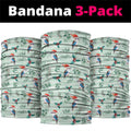 Australia Christmas Neck Gaiter Aussie Kookaburra Watercolor Seamless Style - Aussie Hoodie
