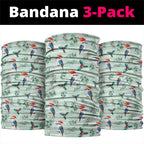 Australia Christmas Neck Gaiter Aussie Kookaburra Watercolor Seamless Style - Aussie Hoodie