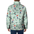 Australia Christmas Padded Jacket Aussie Kookaburra Watercolor Seamless Style - Aussie Hoodie