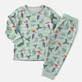 Australia Christmas Pajama Set Aussie Kookaburra Watercolor Seamless Style - Aussie Hoodie