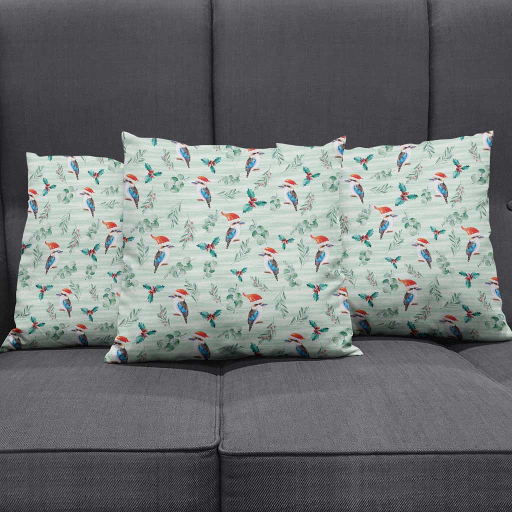 Australia Christmas Pillow Cover Aussie Kookaburra Watercolor Seamless Style - Aussie Hoodie