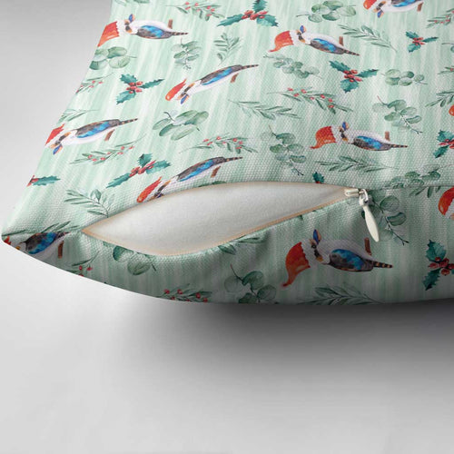 Australia Christmas Pillow Cover Aussie Kookaburra Watercolor Seamless Style - Aussie Hoodie
