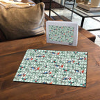 Australia Christmas Puzzle Aussie Kookaburra Watercolor Seamless Style - Aussie Hoodie