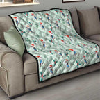 Australia Christmas Quilt Aussie Kookaburra Watercolor Seamless Style - Aussie Hoodie