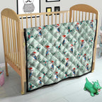 Australia Christmas Quilt Aussie Kookaburra Watercolor Seamless Style - Aussie Hoodie