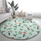 Australia Christmas Round Carpet Aussie Kookaburra Watercolor Seamless Style - Aussie Hoodie