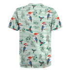 Australia Christmas Rugby Jersey Aussie Kookaburra Watercolor Seamless Style - Aussie Hoodie