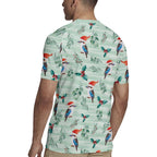 Australia Christmas Rugby Jersey Aussie Kookaburra Watercolor Seamless Style - Aussie Hoodie