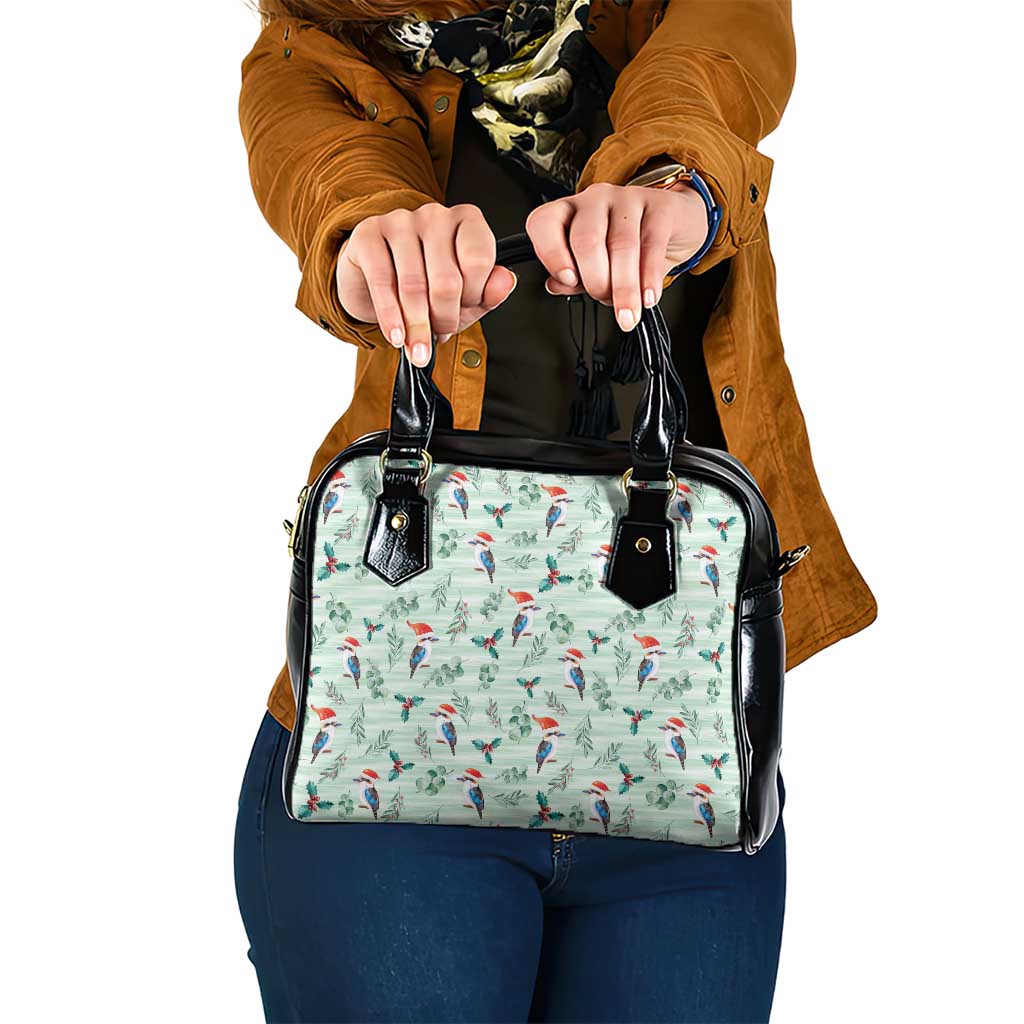 Australia Christmas Shoulder Handbag Aussie Kookaburra Watercolor Seamless Style - Aussie Hoodie
