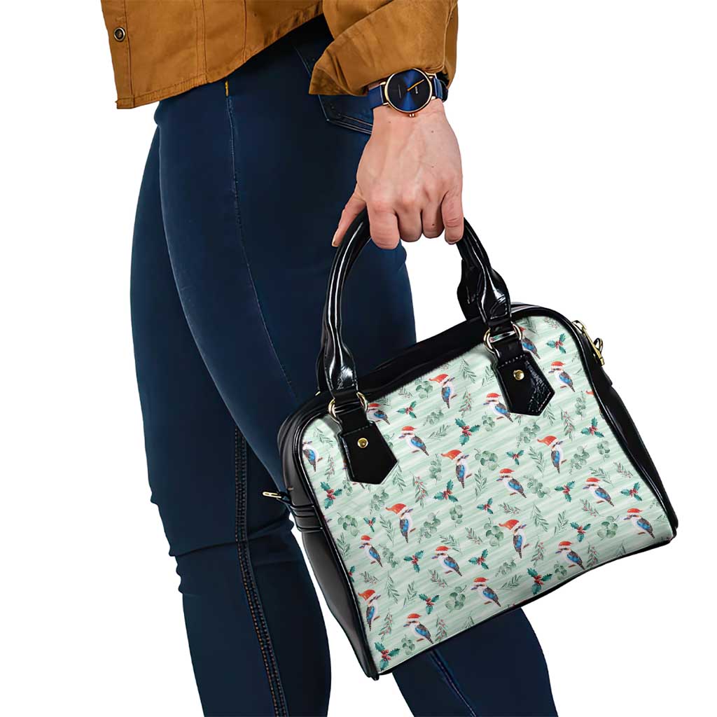 Australia Christmas Shoulder Handbag Aussie Kookaburra Watercolor Seamless Style - Aussie Hoodie