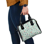 Australia Christmas Shoulder Handbag Aussie Kookaburra Watercolor Seamless Style - Aussie Hoodie