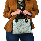 Australia Christmas Shoulder Handbag Aussie Kookaburra Watercolor Seamless Style - Aussie Hoodie