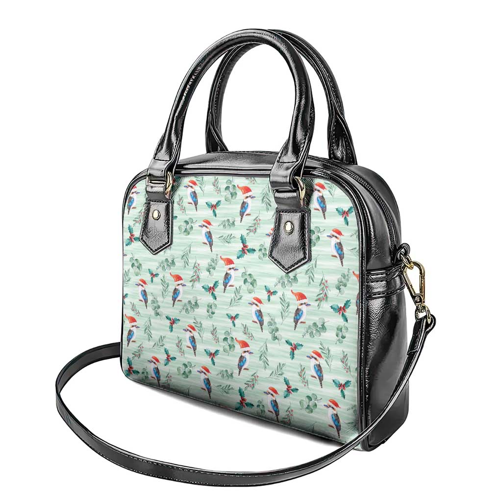 Australia Christmas Shoulder Handbag Aussie Kookaburra Watercolor Seamless Style - Aussie Hoodie