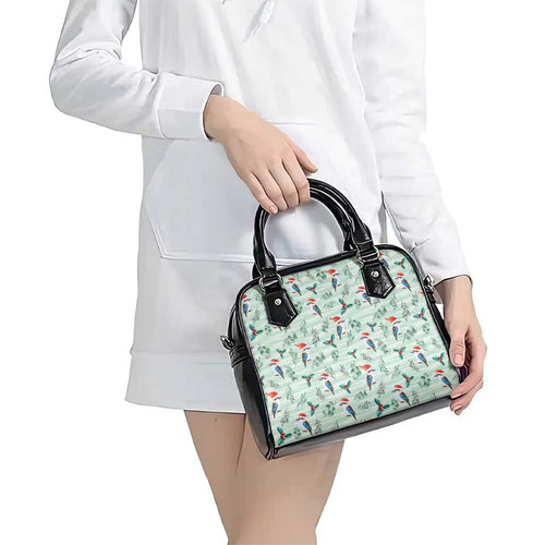 Australia Christmas Shoulder Handbag Aussie Kookaburra Watercolor Seamless Style - Aussie Hoodie