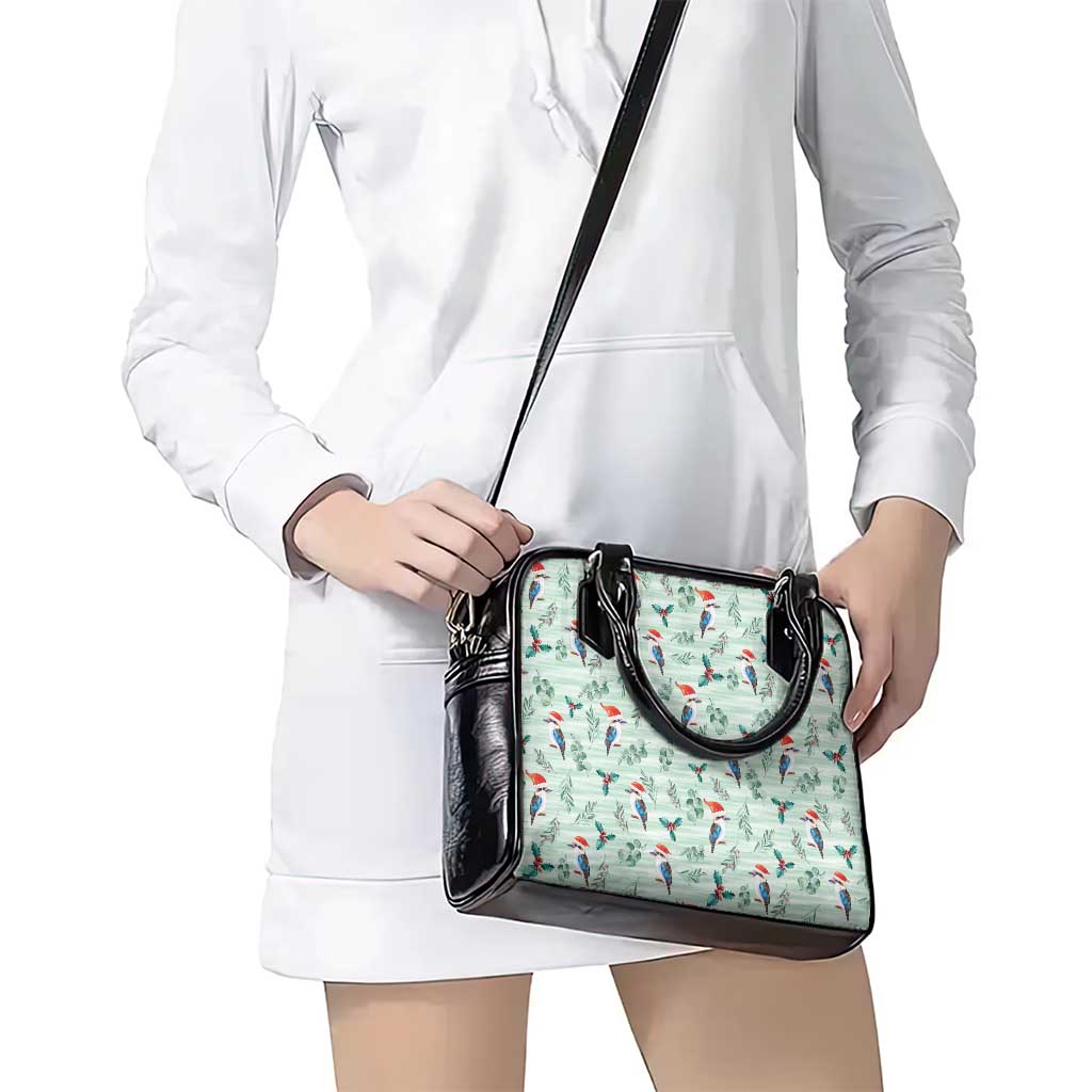 Australia Christmas Shoulder Handbag Aussie Kookaburra Watercolor Seamless Style - Aussie Hoodie