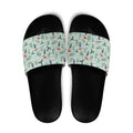 Australia Christmas Slide Sandals Aussie Kookaburra Watercolor Seamless Style - Aussie Hoodie