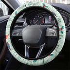 Australia Christmas Steering Wheel Cover Aussie Kookaburra Watercolor Seamless Style - Aussie Hoodie