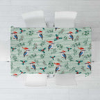 Australia Christmas Tablecloth Aussie Kookaburra Watercolor Seamless Style - Aussie Hoodie