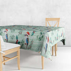 Australia Christmas Tablecloth Aussie Kookaburra Watercolor Seamless Style - Aussie Hoodie