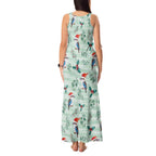 Australia Christmas Tank Maxi Dress Aussie Kookaburra Watercolor Seamless Style - Aussie Hoodie