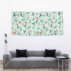 Australia Christmas Tapestry Aussie Kookaburra Watercolor Seamless Style - Aussie Hoodie