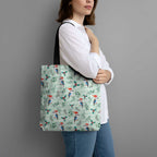 Australia Christmas Tote Bag Aussie Kookaburra Watercolor Seamless Style - Aussie Hoodie