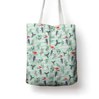 Australia Christmas Tote Bag Aussie Kookaburra Watercolor Seamless Style - Aussie Hoodie