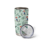Australia Christmas Tumbler Cup Aussie Kookaburra Watercolor Seamless Style - Aussie Hoodie