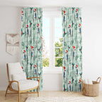 Australia Christmas Window Curtain Aussie Kookaburra Watercolor Seamless Style - Aussie Hoodie