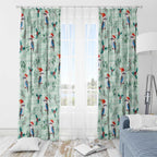 Australia Christmas Window Curtain Aussie Kookaburra Watercolor Seamless Style - Aussie Hoodie