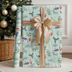Australia Christmas Wrapping Paper Aussie Kookaburra Watercolor Seamless Style - Aussie Hoodie